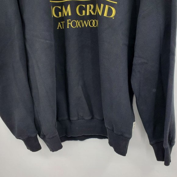 Champion MGM Grand AT Foxwoods Black and Gold Pullover Crewneck Shirt - Picture 8 of 11